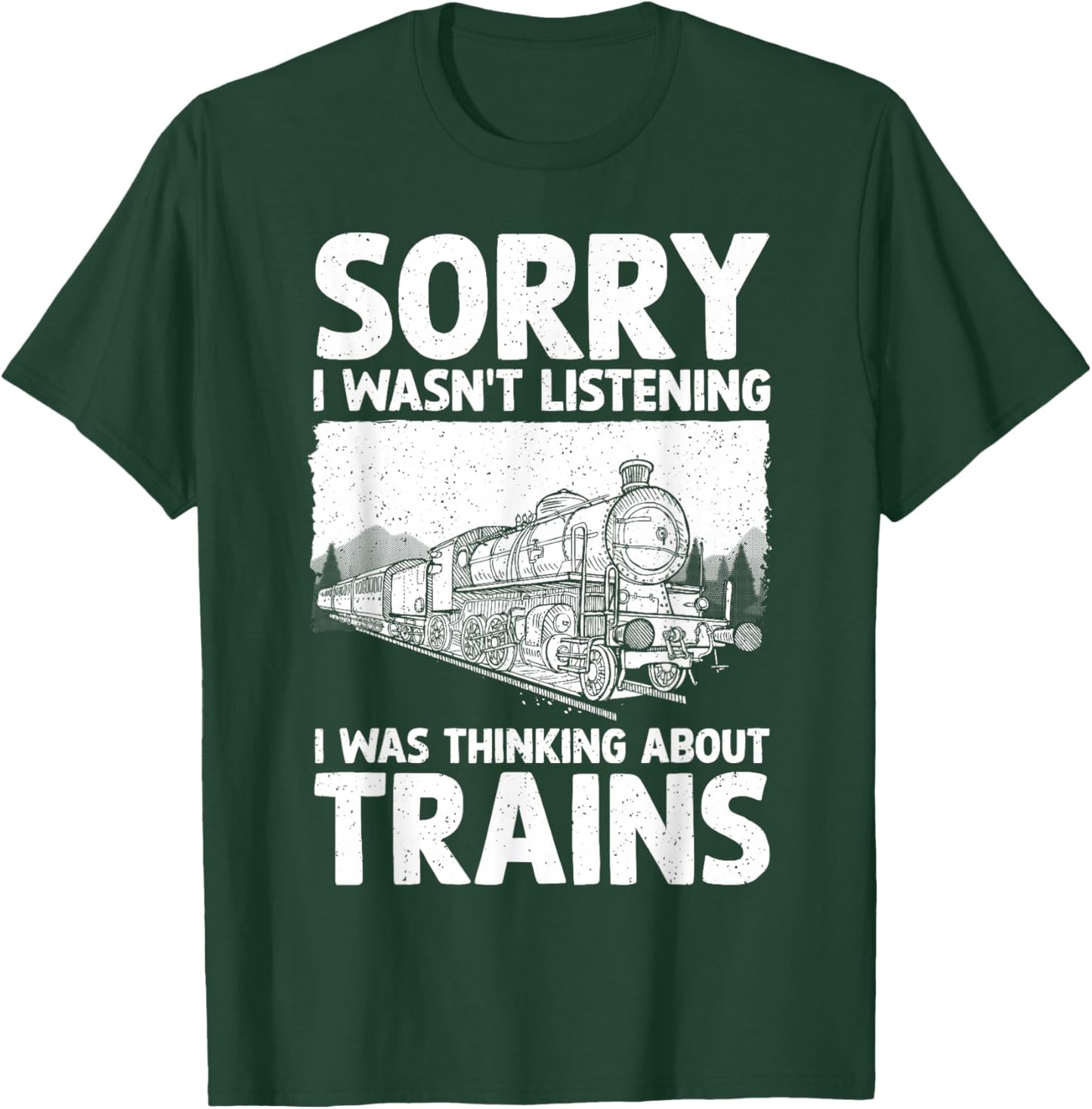 Cool Train Art Women Railroad Crossing Train Lovers T-Shirt - T-Shirt | Forest