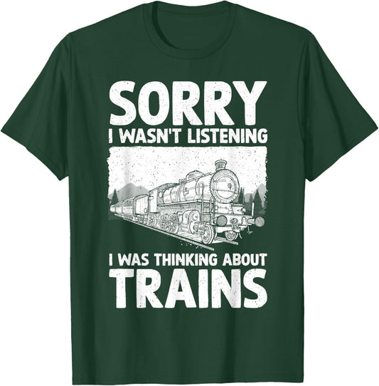 Cool Train Art Women Railroad Crossing Train Lovers T-Shirt - T-Shirt | Forest