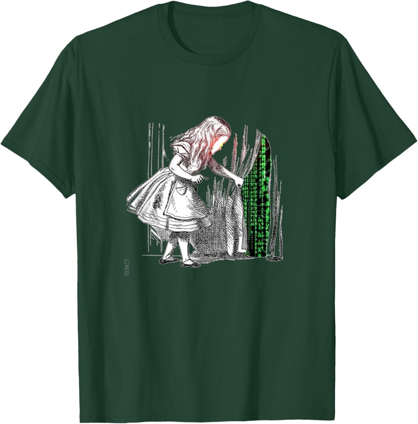 Bitcoin Girl Woman Child Matrix Laser Eyes T-Shirt - T-Shirt | Forest