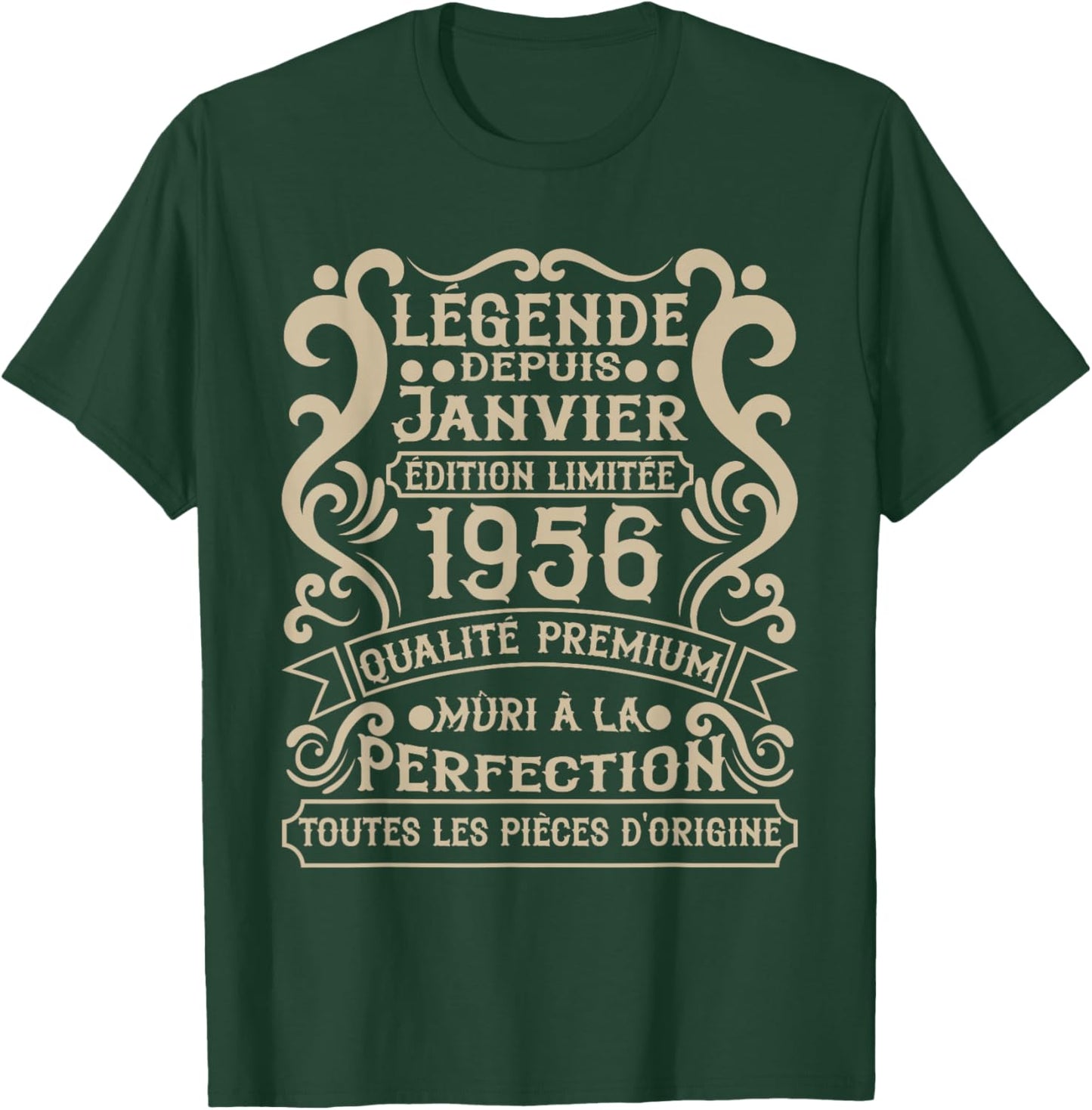 January 1956-70 Years Anniversary Gift Vintage 1956 T-Shirt - T-Shirt | Forest