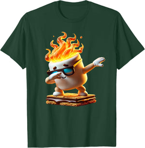 Dabbing Smore Marshmallow Cute Dab Dance Camping Camper Gift T-Shirt - T-Shirt | Forest