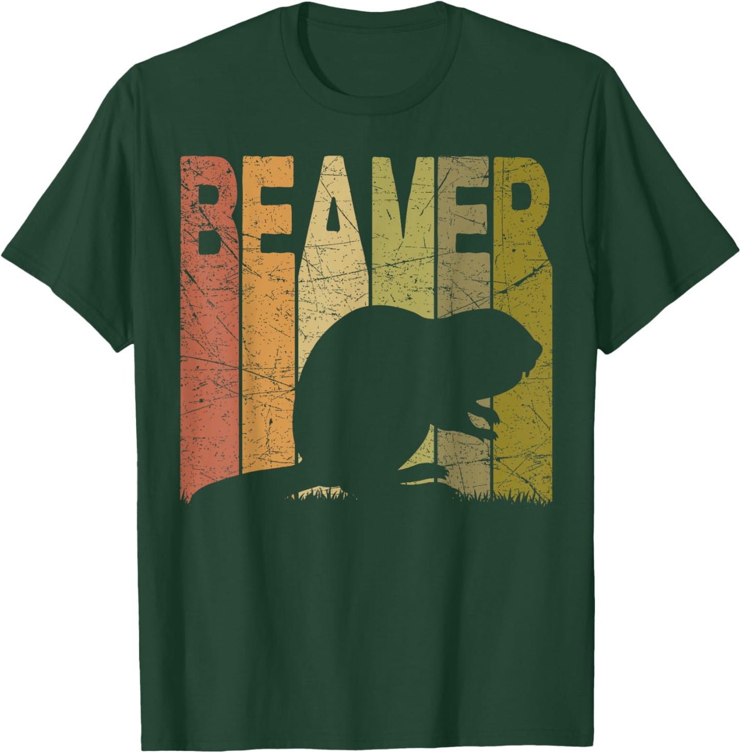 Beaver Vintage Beaver Lover Retro Beaver Rodent T-Shirt - T-Shirt | Forest