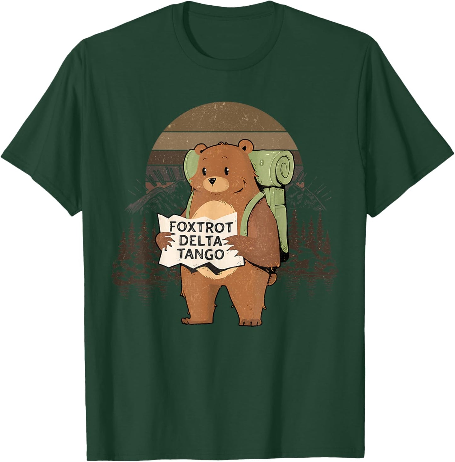 Funny Bear Foxtrots Deltas Tango T-Shirt - T-Shirt | Forest