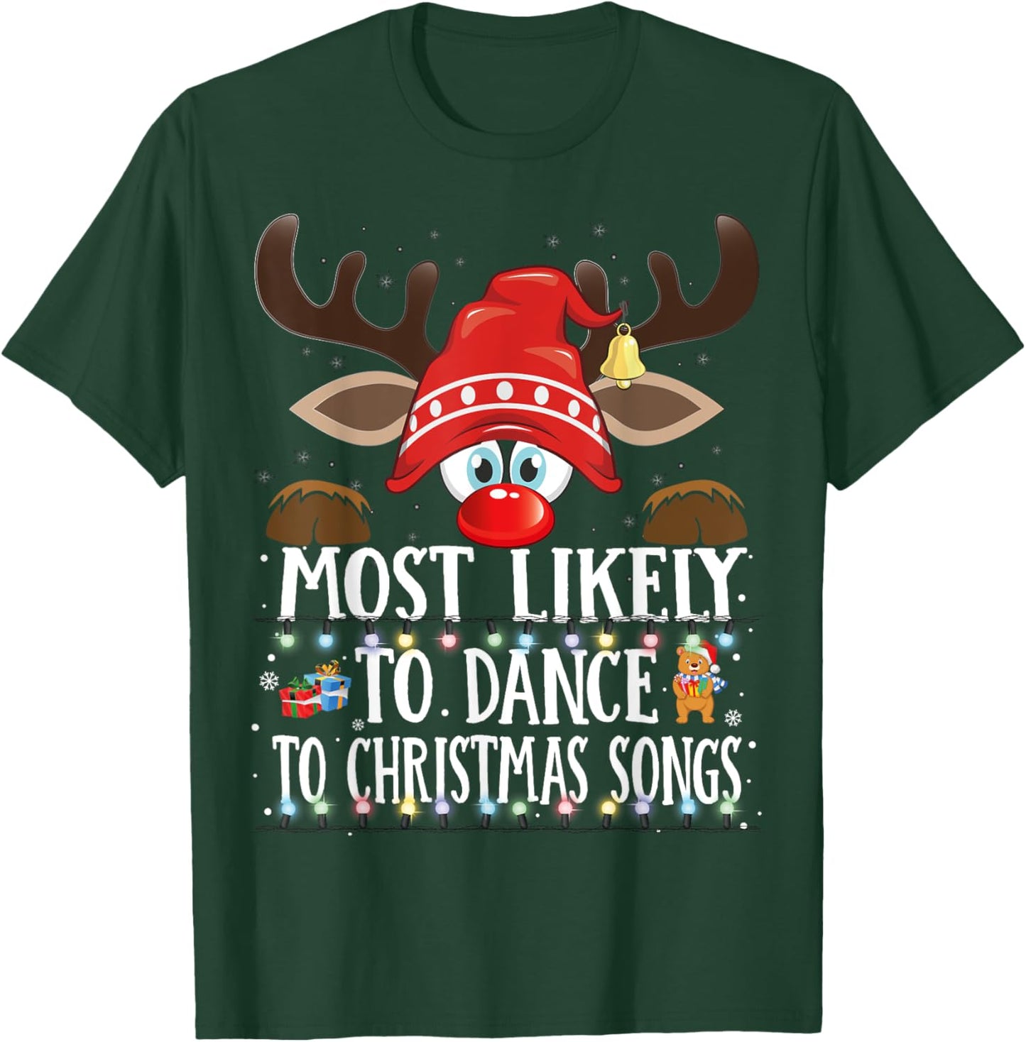 Christmas Matching Most Likely To Dance To Xmas Songs PJS T-Shirt - T-Shirt | Forest