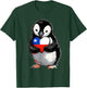 Chile Heart Penguin Chilean Pride Chilean Roots Chilean Flag T-Shirt - T-Shirt | Forest
