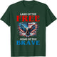 Land of The Free Home of The Brave Eagle USA Vintage Flag T-Shirt - T-Shirt | Forest