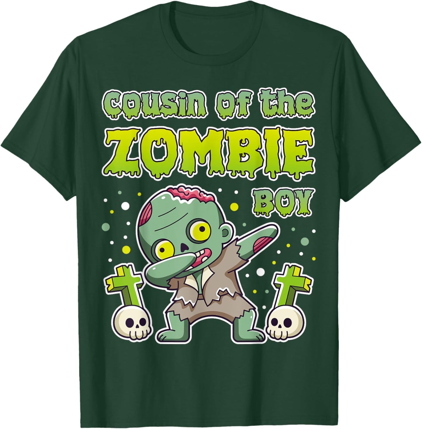 Cousin of the Zombie Boy Zombie Lover 9th Birthday Kid Party T-Shirt - T-Shirt | Forest
