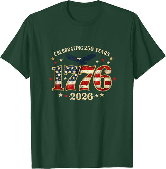 250 Ans Anniversaire de l'Amérique 250e indépendance 4 Juillet T-Shirt - T-Shirt | Forest
