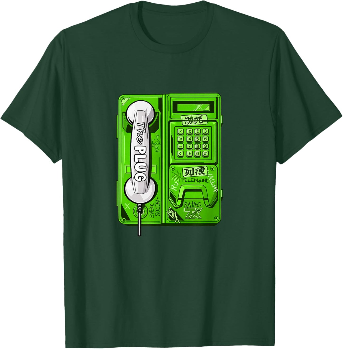 Green Color Connected Green Graphic T-Shirt - T-Shirt | Forest