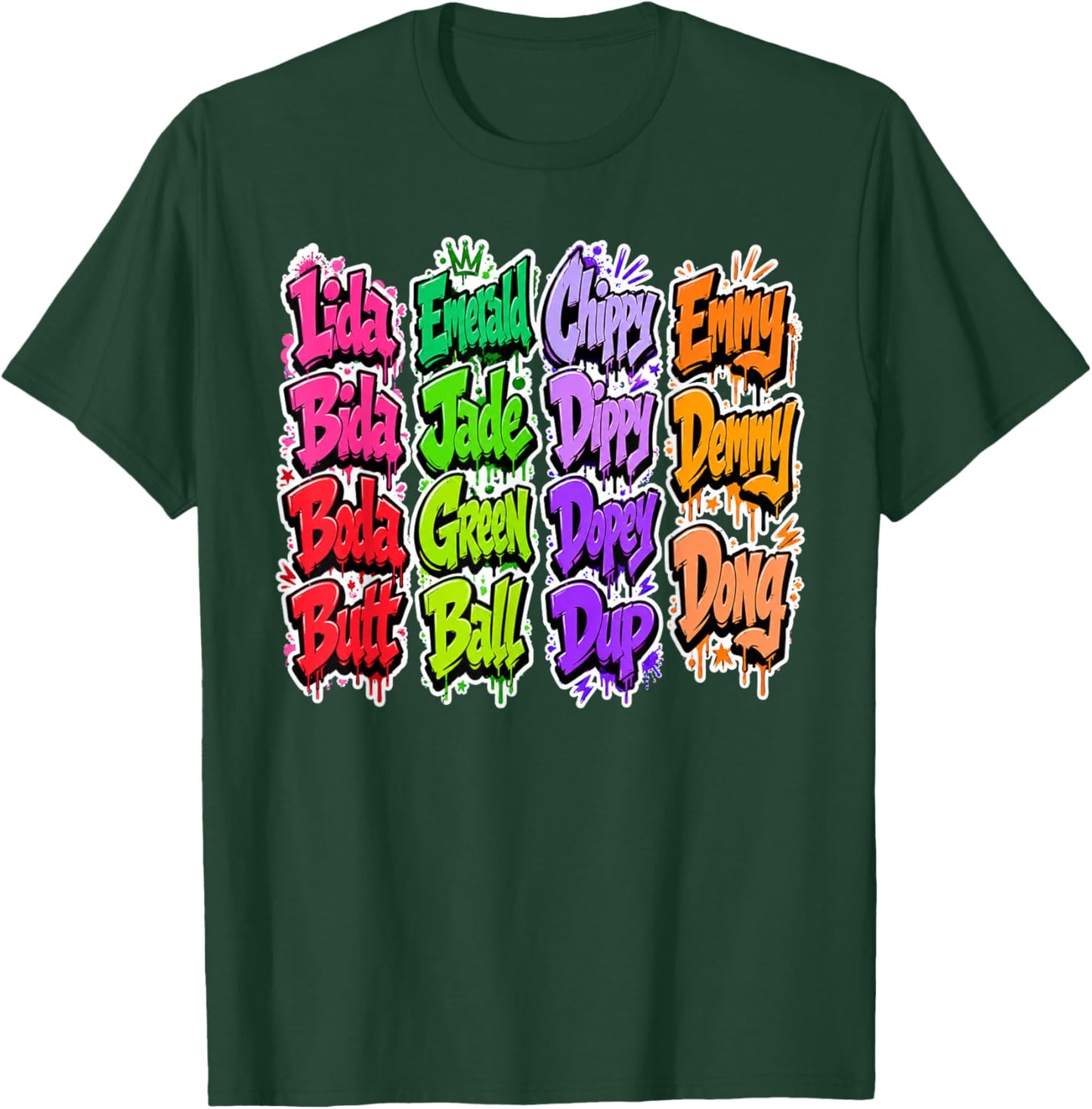LIDA Bida Boda Butt, Emerald Jade Green Ball T-Shirt - T-Shirt | Forest