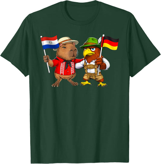 Paraguay Deutschland Wurzeln Paraguayanische Flagge Stolzer T-Shirt - T-Shirt | Forest