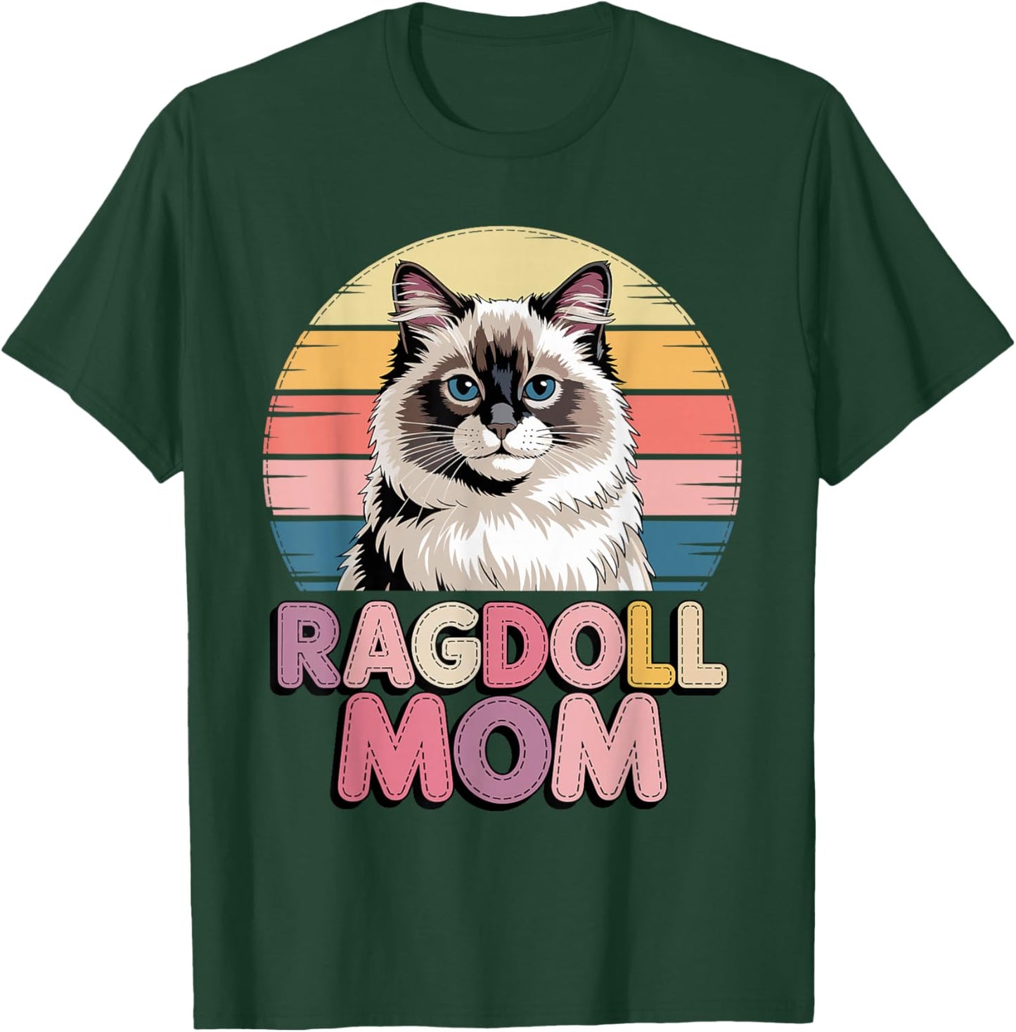 Retro Ragdoll Mom Ragdolls T-Shirt - T-Shirt | Forest