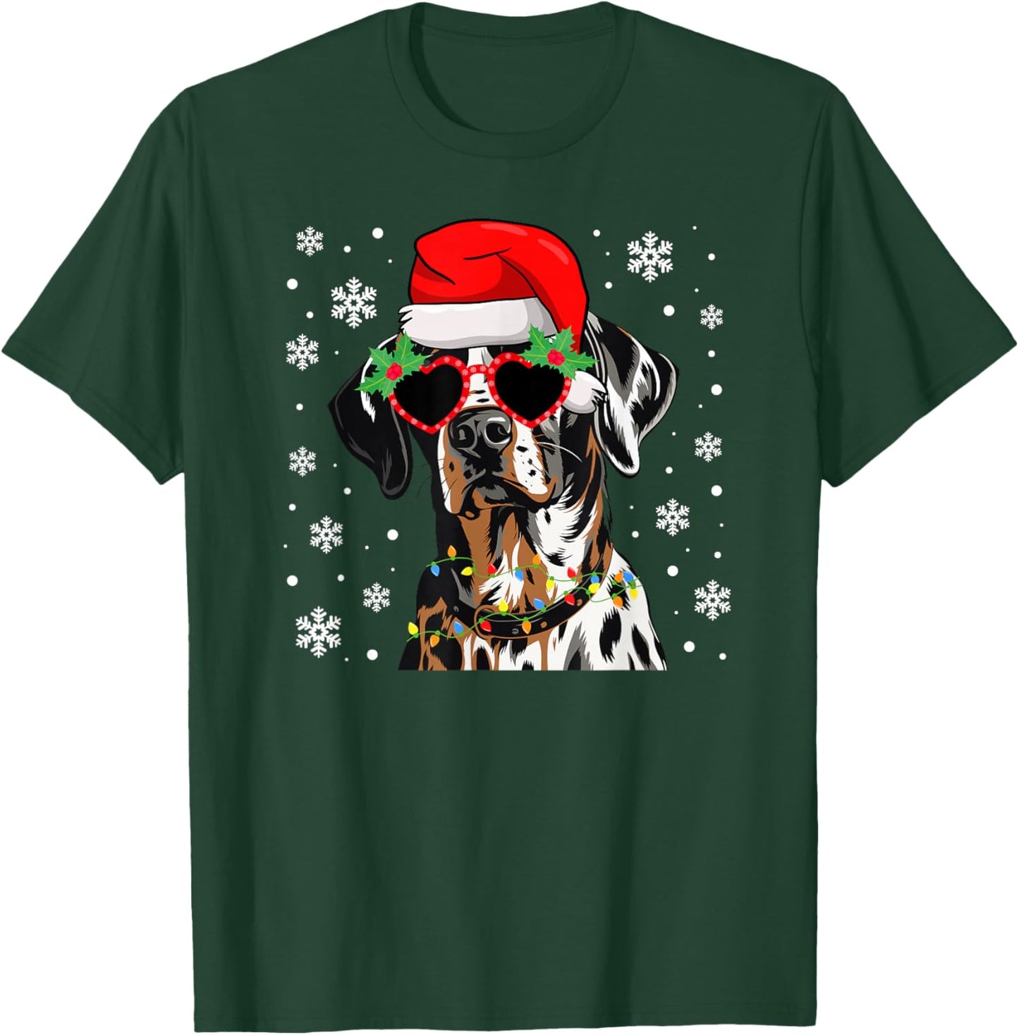 Catahoula Christmas Catahoula Leopard Dog Xmas Party T-Shirt - T-Shirt | Forest