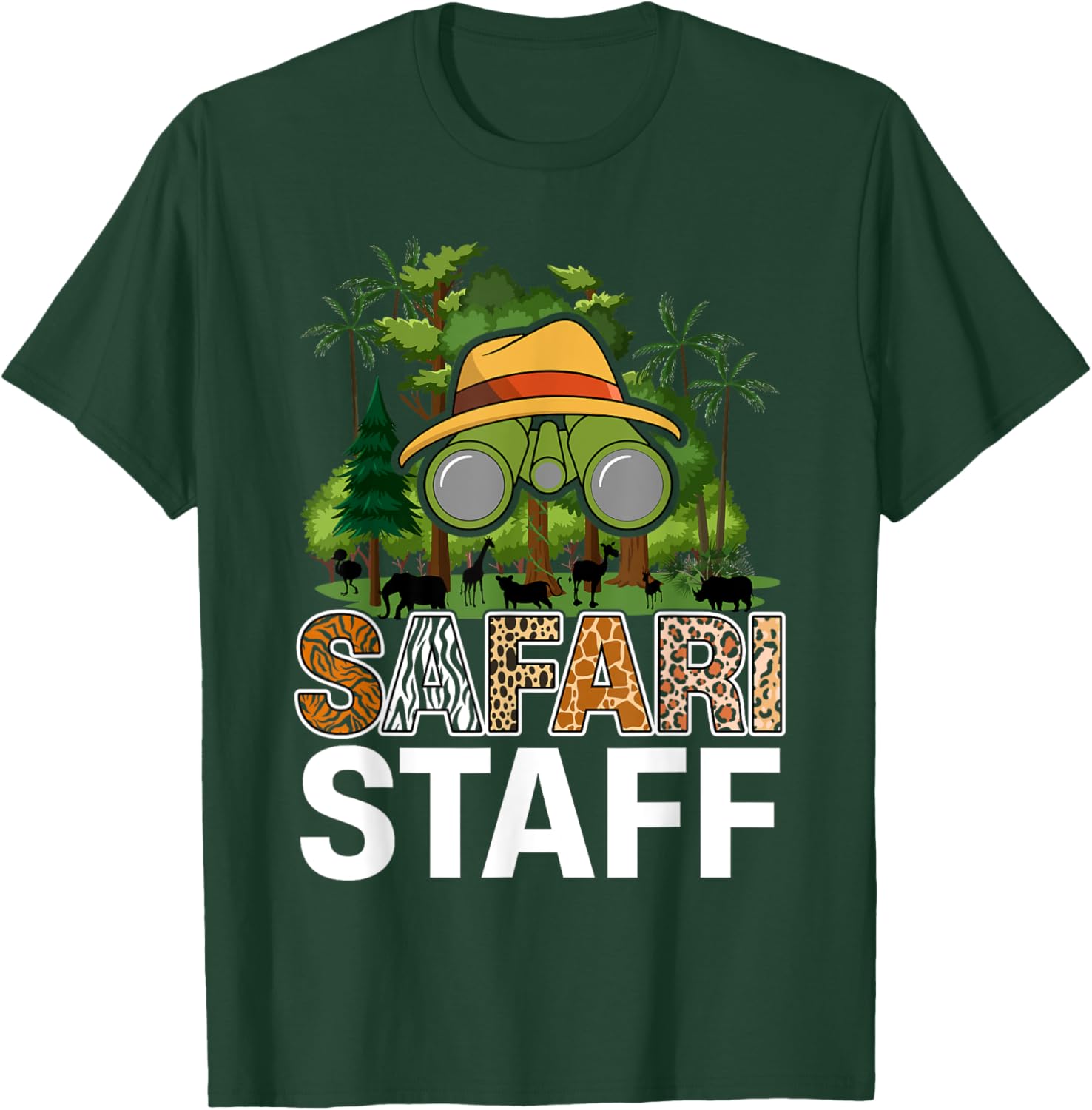 Safari Staff Art Women Zookeeper Costume Zoo Jungle T-Shirt - T-Shirt | Forest
