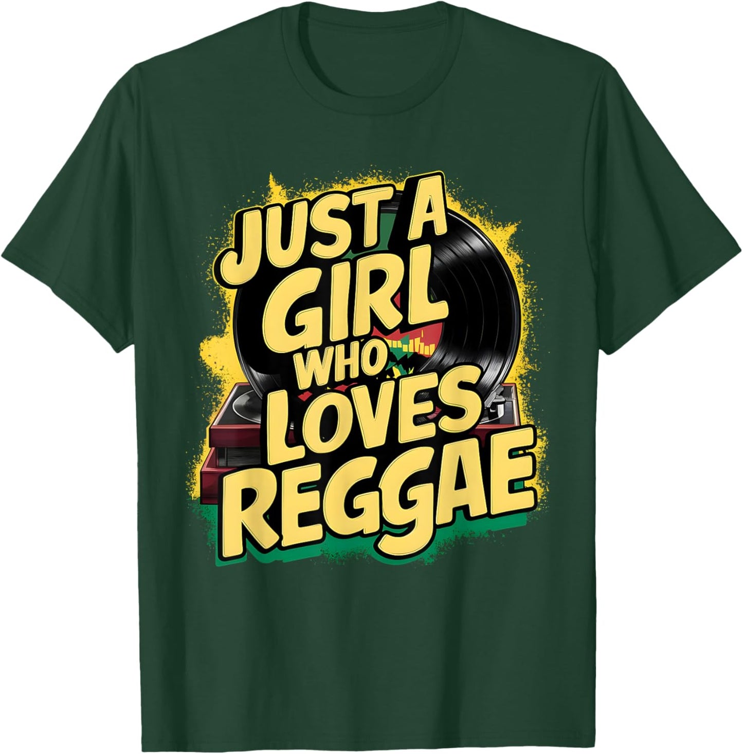 Just A Girl Who Loves Reggae Music Rasta Rastafari T-Shirt - T-Shirt | Forest