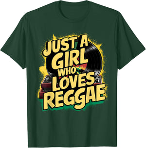 Just A Girl Who Loves Reggae Music Rasta Rastafari T-Shirt - T-Shirt | Forest