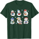 Snowman Reading Book Christmas Club Lover Bookish Librarian T-Shirt - T-Shirt | Forest