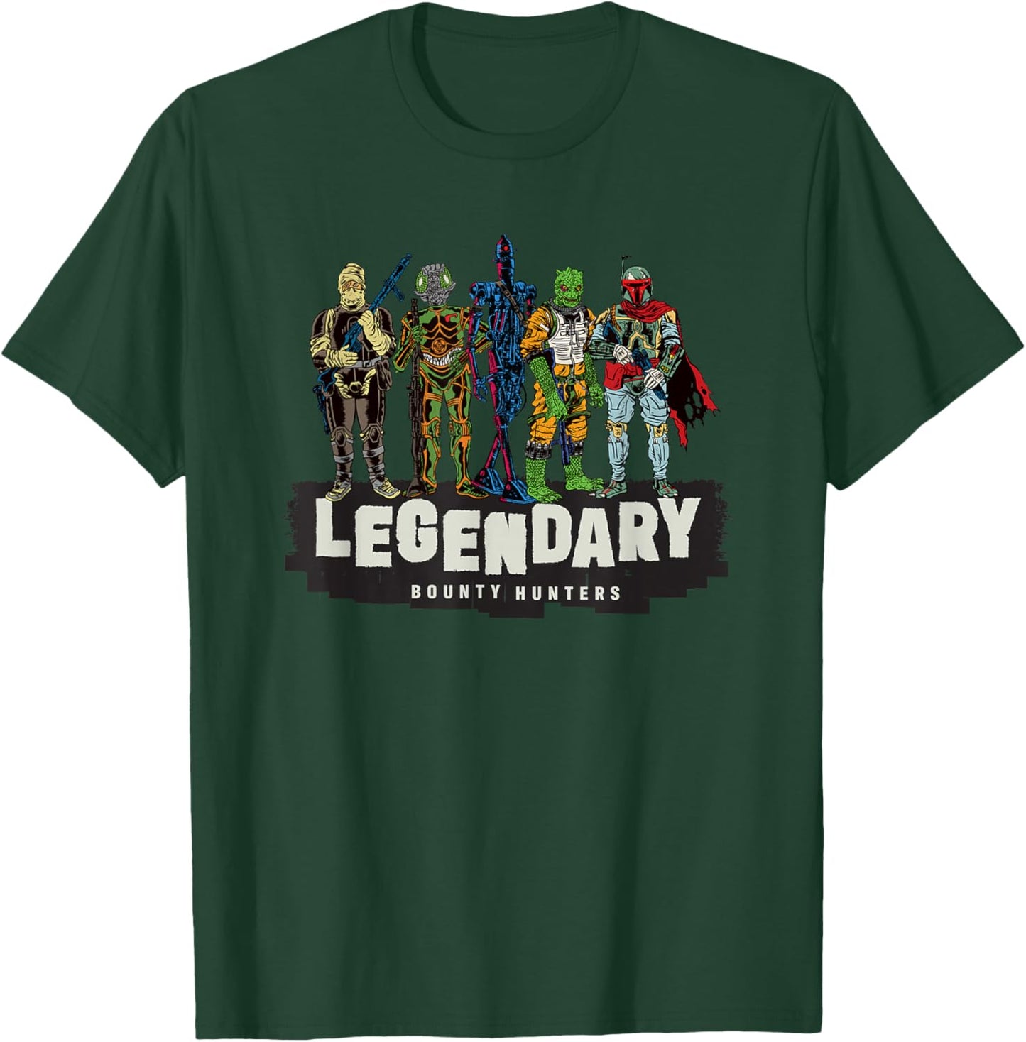Star Wars Legendary Bounty Hunters Boba Fett IG-88 Bossk T-Shirt - T-Shirt | Forest