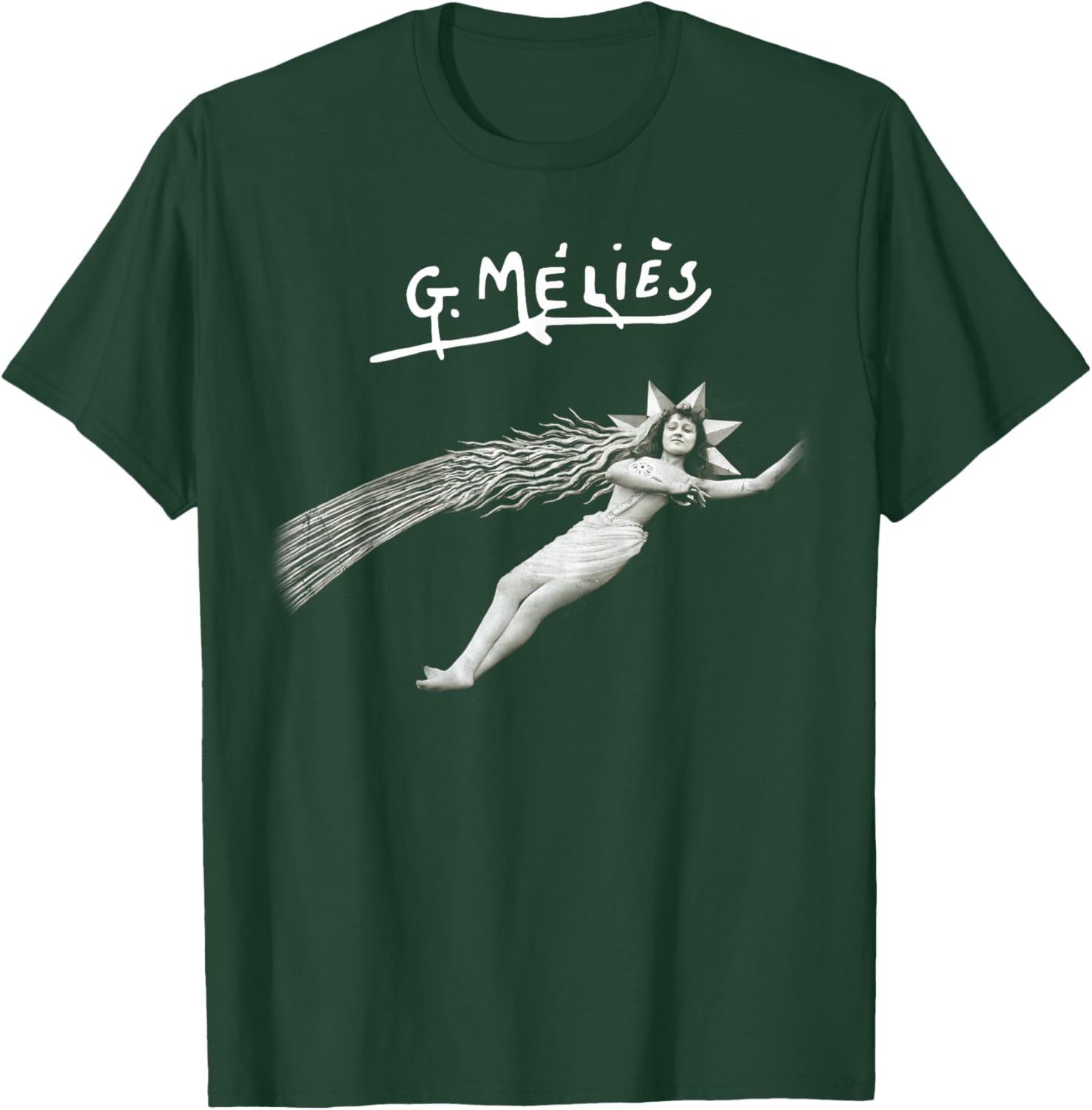 A Trip to the Moon (1902) Falling Star Silent Movie Vintage T-Shirt - T-Shirt | Forest