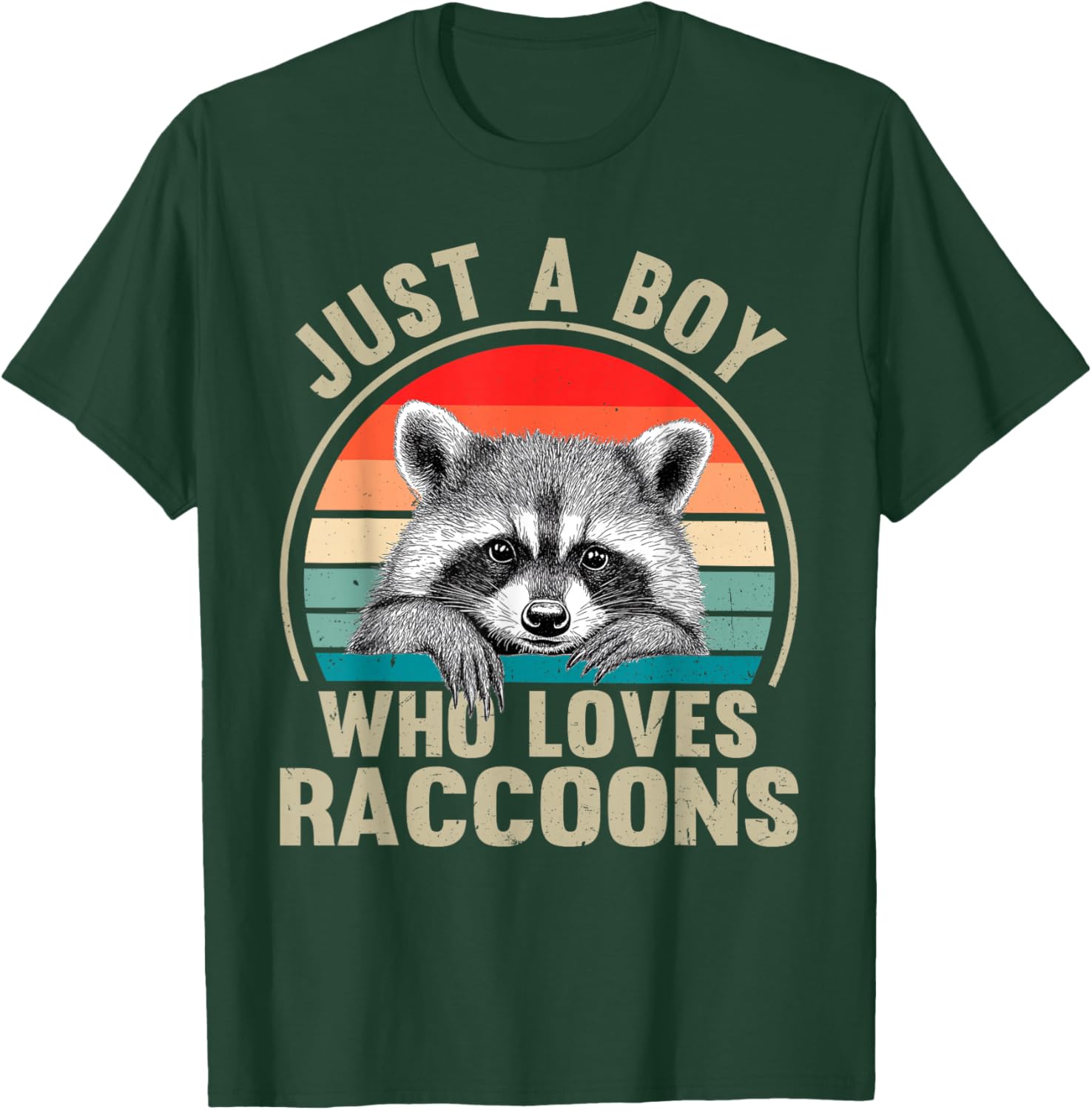 Just A Boy Who Loves Raccoons Recto Raccoon Lovers T-Shirt - T-Shirt | Forest