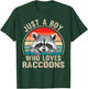 Just A Boy Who Loves Raccoons Recto Raccoon Lovers T-Shirt - T-Shirt | Forest
