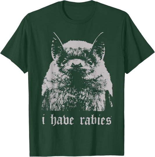 Funny Bat Meme I Have Rabies Women Retro Bat T-Shirt - T-Shirt | Forest