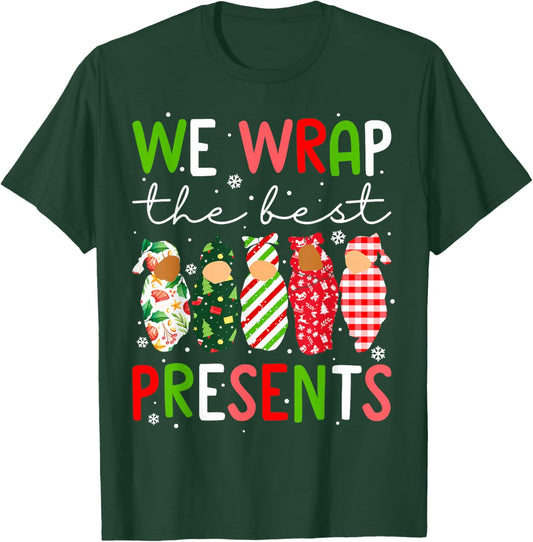 We Wrap The Best Presents Mother Baby Unit Cute Christmas T-Shirt - T-Shirt | Forest