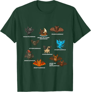 Bat Biologist Funny Word Joke Cute Funny Funny T-Shirt - T-Shirt | Forest