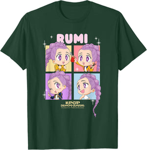 KPop Demon Hunters Rumi Chibi Officially Licensed T-Shirt - T-Shirt | Forest