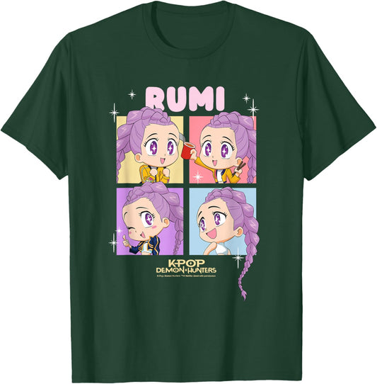 KPop Demon Hunters Rumi Chibi Officially Licensed T-Shirt - T-Shirt | Forest