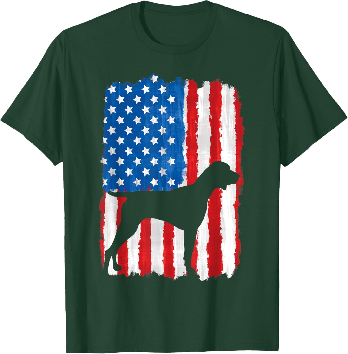 German Shorthaired Pointer 4th Of July American Flag GSP Dog T-Shirt - T-Shirt | Forest