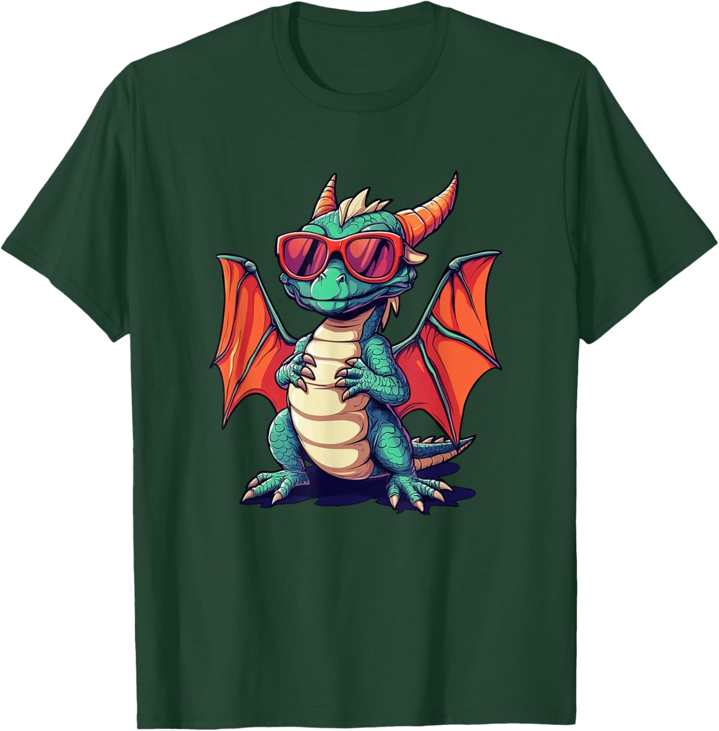 Vintage Dragon Sunglasses Dragon Lover Design Men Women T-Shirt - T-Shirt | Forest