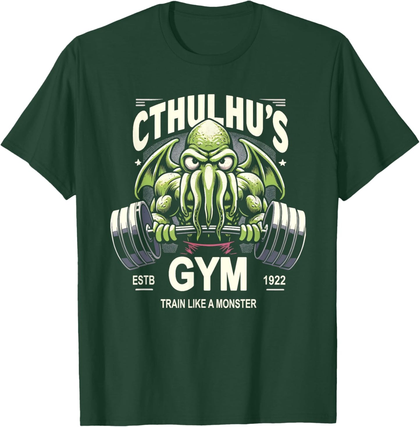 Cthulhu Gym Workout Shirt for Fitness Fans - Funny Cthulhu T-Shirt - T-Shirt | Forest