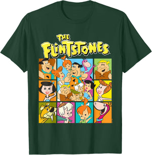 The Flintstones Character Squares T-Shirt - T-Shirt | Forest