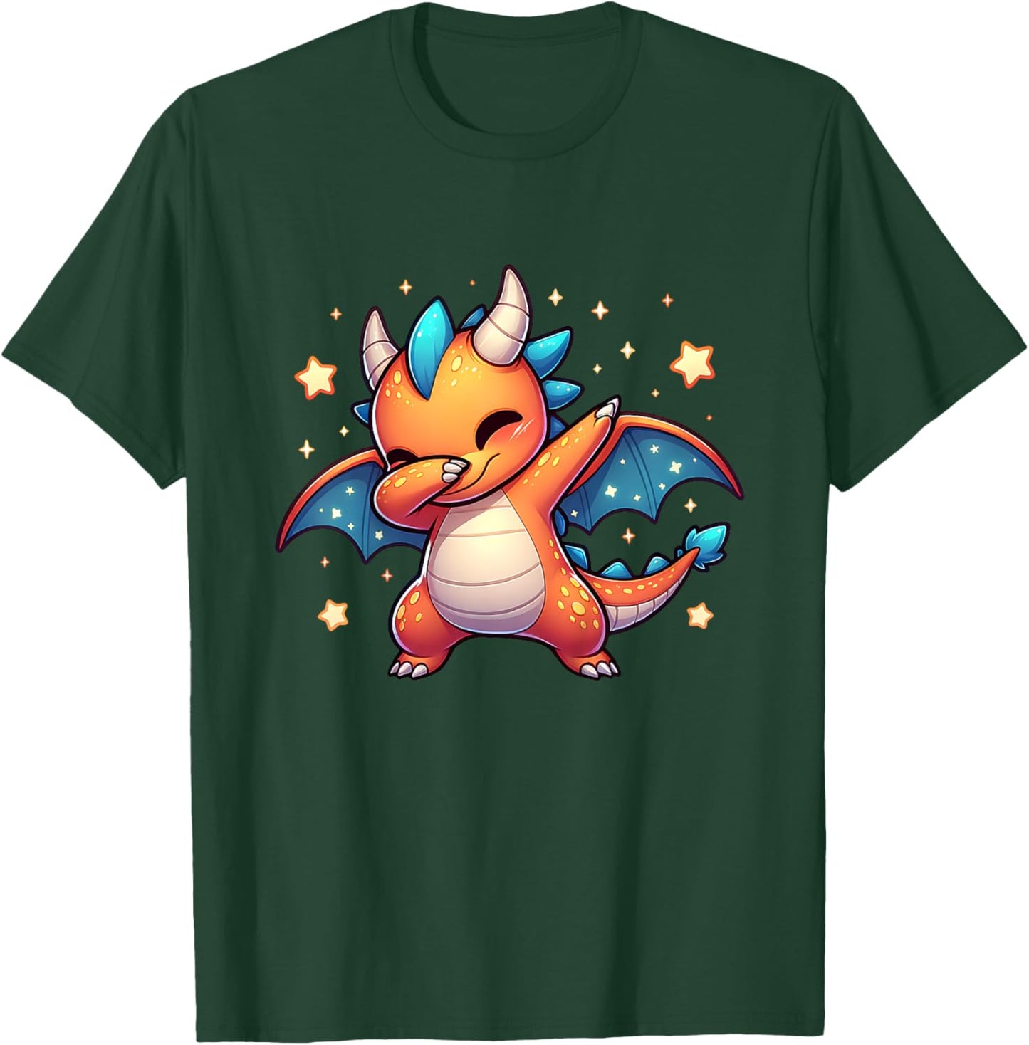 Dragon Dabbing Cute Ren Faire Graphic Toddler Girl Boy Funny T-Shirt - T-Shirt | Forest