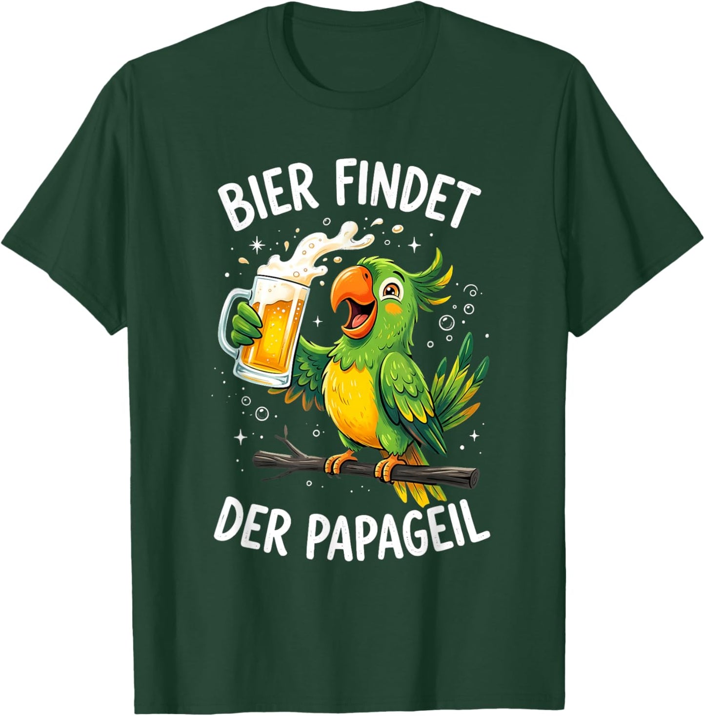 Bier Findet Der Papageil T-Shirt - T-Shirt | Forest