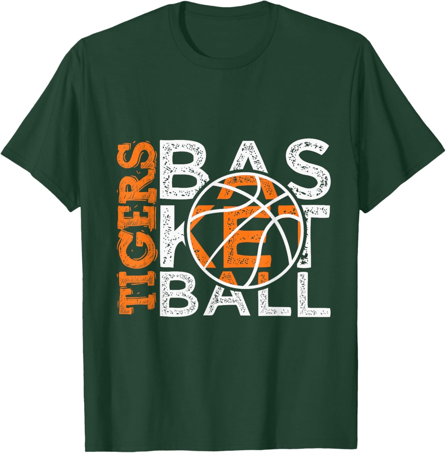 Basketball Tiger Team Spirit T-Shirt - T-Shirt | Forest