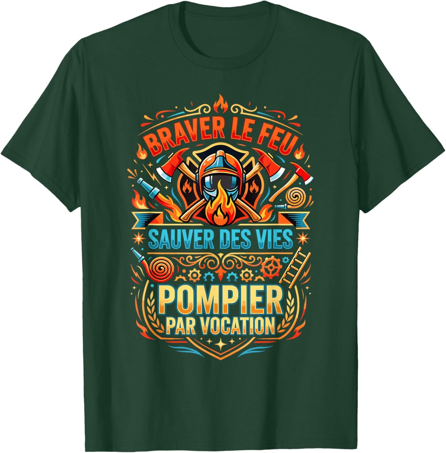 Pompier Sapeur-Pompier feu Vocation Incendie Original T-Shirt - T-Shirt | Forest