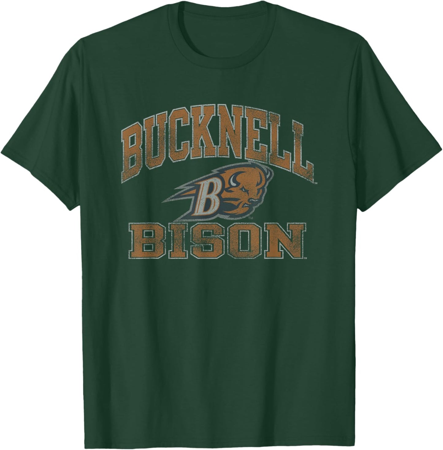 Bucknell Bison Vintage Worn Navy Officially Licensed T-Shirt - T-Shirt | Forest