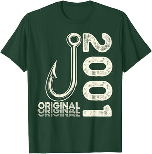 25. Geburtstag Mann Angler Original 2001 Limited Edition T-Shirt - T-Shirt | Forest