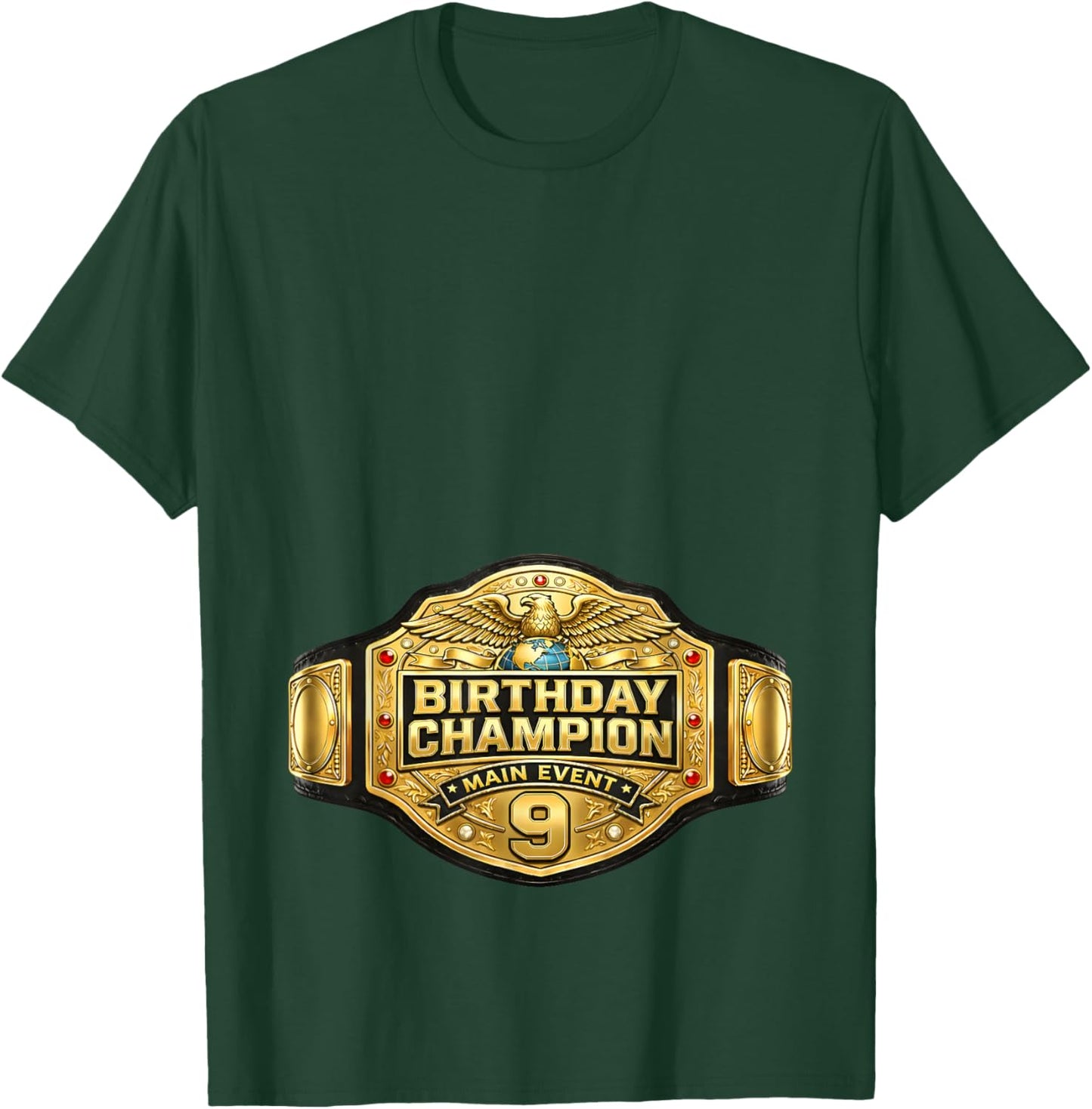 9th Wrestler Birthday Wrestling Champion Party Kids Boys T-Shirt - T-Shirt | Forest