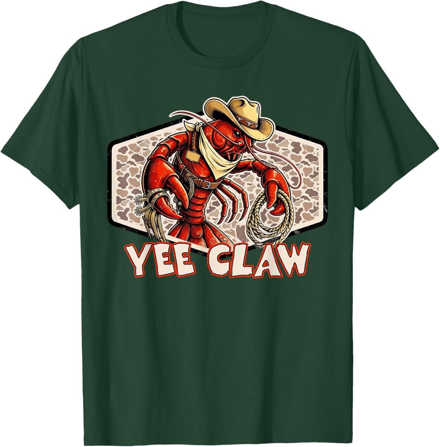 Funny Yee Claw Lobster Camo T-Shirt - T-Shirt | Forest