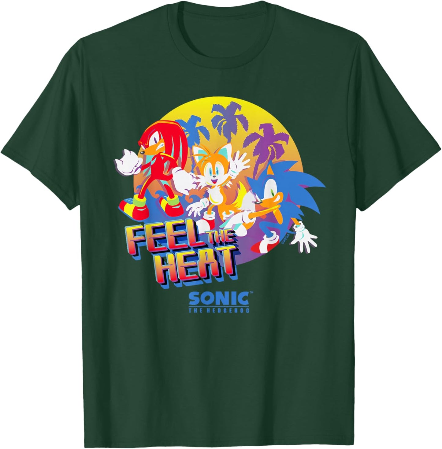 Sonic The Hedgehog - Feel The Heat Sonic, Tails, Knuckles T-Shirt - T-Shirt | Forest