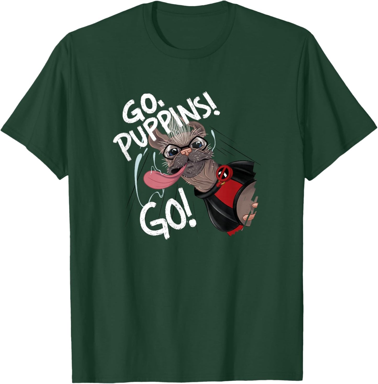 Marvel Studios Deadpool & Wolverine Dogpool Go Puppins Go! T-Shirt - T-Shirt | Forest