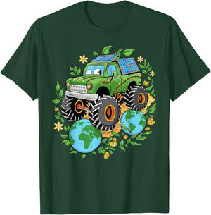 Boys Earth Day Toddler Earth Monster Truck T-Shirt - T-Shirt | Forest