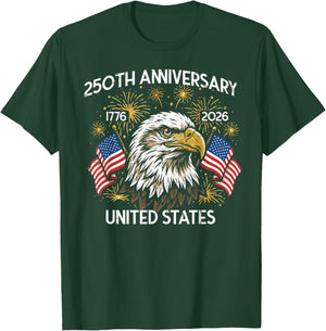 250th Anniversary United States 250 Years 4th of July Men T-Shirt - T-Shirt | Forest