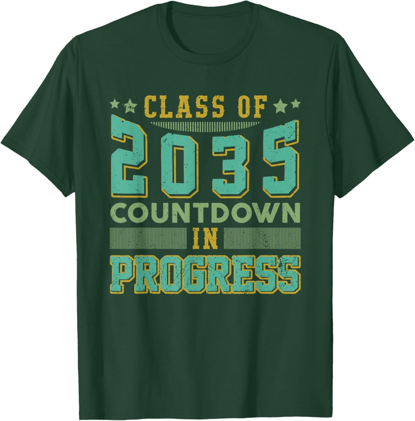 Class of 2035 Countdown in Progress Fun Back to School Retro T-Shirt - T-Shirt | Forest