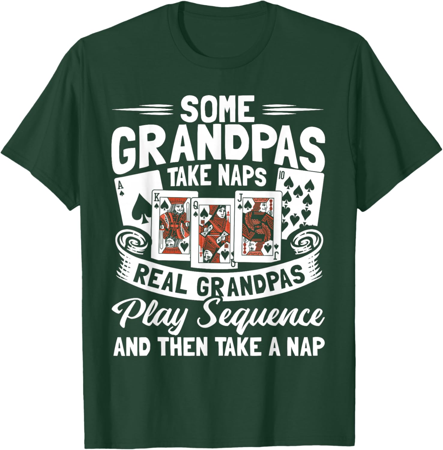 Sequence Card Game Lover | Card Player Strategy Design T-Shirt - T-Shirt | Forest