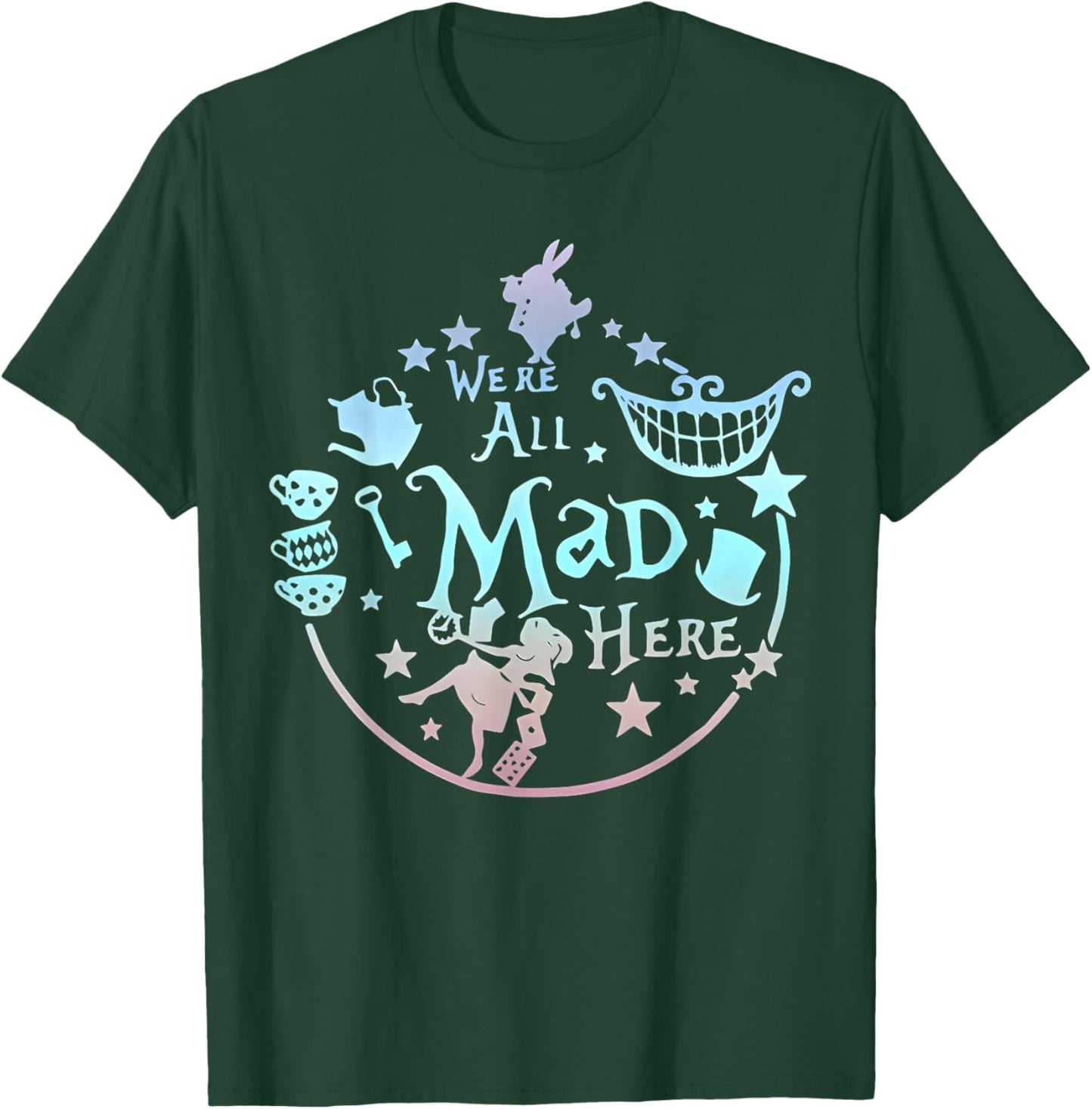 We're All Mad Here Vintage Adventures Vacation Funny Holiday T-Shirt - T-Shirt | Forest
