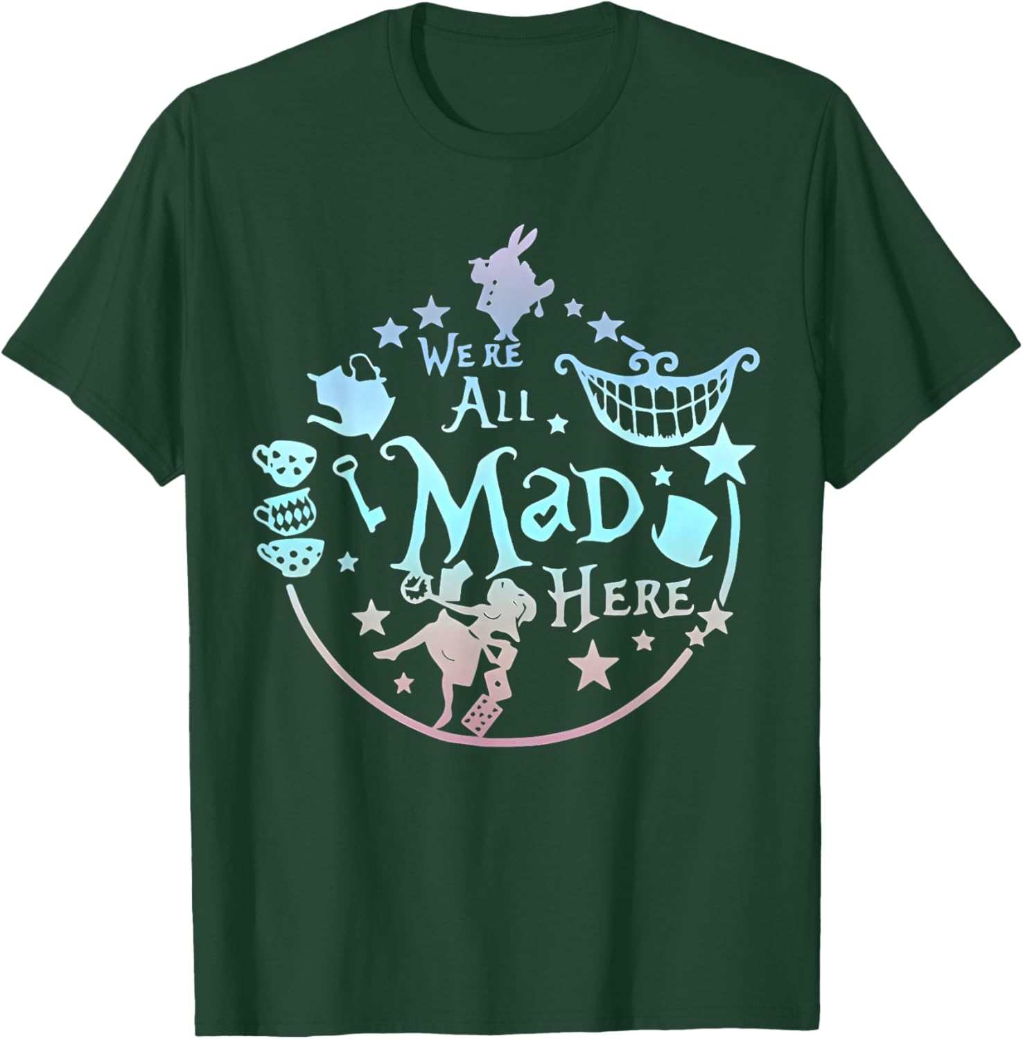 We're All Mad Here Vintage Adventures Vacation Funny Holiday T-Shirt - T-Shirt | Forest